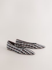 Black/White/Red Forever Comfort® Weave Point Ballet Flats - Image 5 of 8