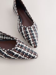 Black/White/Red Forever Comfort® Weave Point Ballet Flats - Image 8 of 8