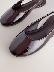 Burgundy Red Forever Comfort® Round Toe Slingback Flats - Image 10 of 10