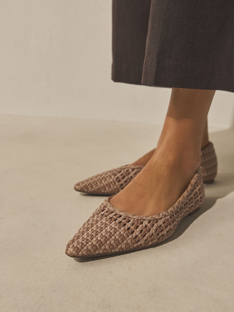 Nude/Pink Forever Comfort® Weave Point Ballet Flats - Image 1 of 10