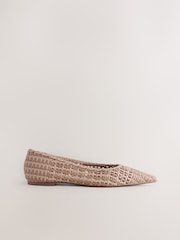 Nude/Pink Forever Comfort® Weave Point Ballet Flats - Image 8 of 10