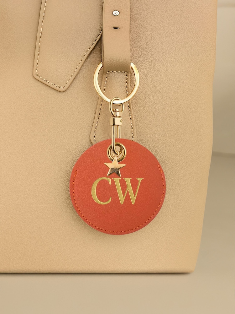 Jonnys Sister	Personalised Faux Leather Bag Accessory with Gold Tone Star Charm - Image 1 of 1
