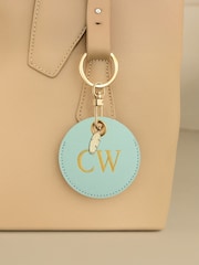 Jonnys Sister Personalised Leather Bag Accessory with Gold Tone Feather Charm - Image 1 of 1