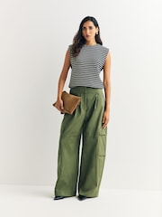 Weekend MaxMara Green Aquila Wide Leg Trousers - Image 1 of 5
