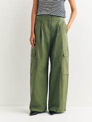 Weekend MaxMara Green Aquila Wide Leg Trousers - Image 4 of 5