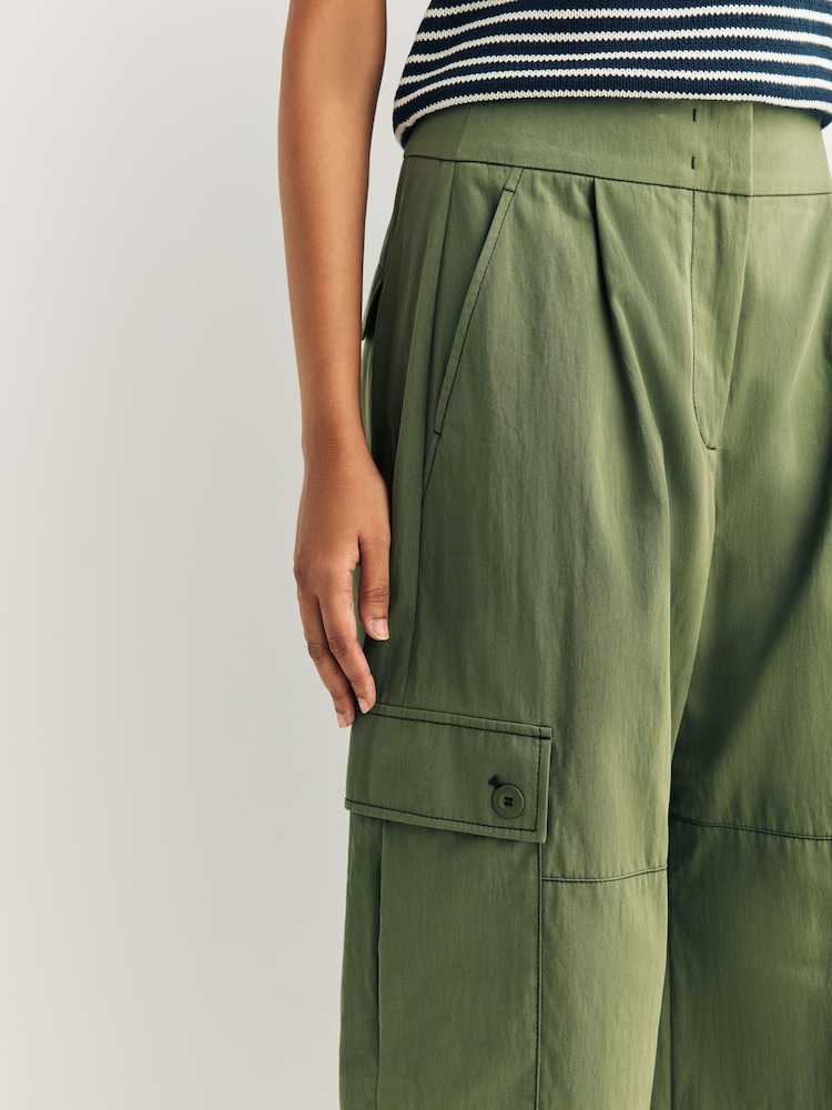Weekend MaxMara Green Aquila Wide Leg Trousers - Image 5 of 5