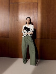 Weekend MaxMara Green Aquila Wide Leg Trousers - Image 6 of 11