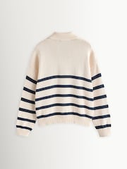 Weekend MaxMara Cream Panfilo Striped Jumper - Image 10 of 12