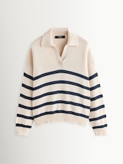 Weekend MaxMara Cream Panfilo Striped Jumper - Image 9 of 12