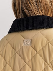 Weekend MaxMara Cream Kaki Quilted Jacket - Image 5 of 6
