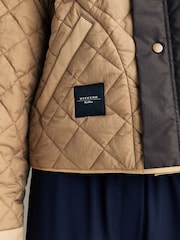 Weekend MaxMara Cream Kaki Quilted Jacket - Image 6 of 6