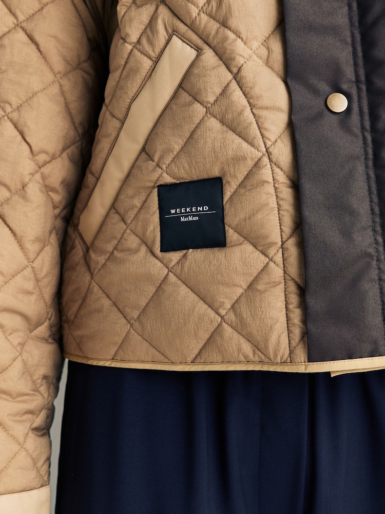 Weekend MaxMara Cream Kaki Quilted Jacket - Image 6 of 6 Weekend MaxMara Cream Kaki Quilted Jacket - Image 6 of 6