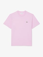 Lacoste Light Pink Relaxed Fit Jersey Cotton T-Shirt - Image 1 of 3