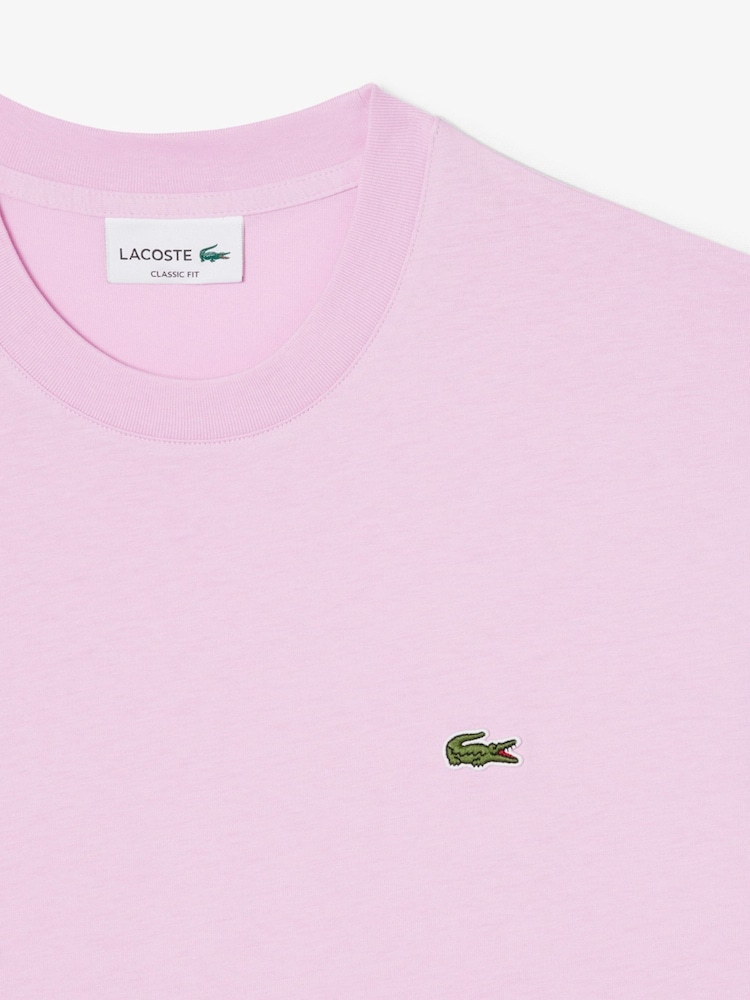 Lacoste Light Pink Relaxed Fit Jersey Cotton T-Shirt - Image 2 of 3