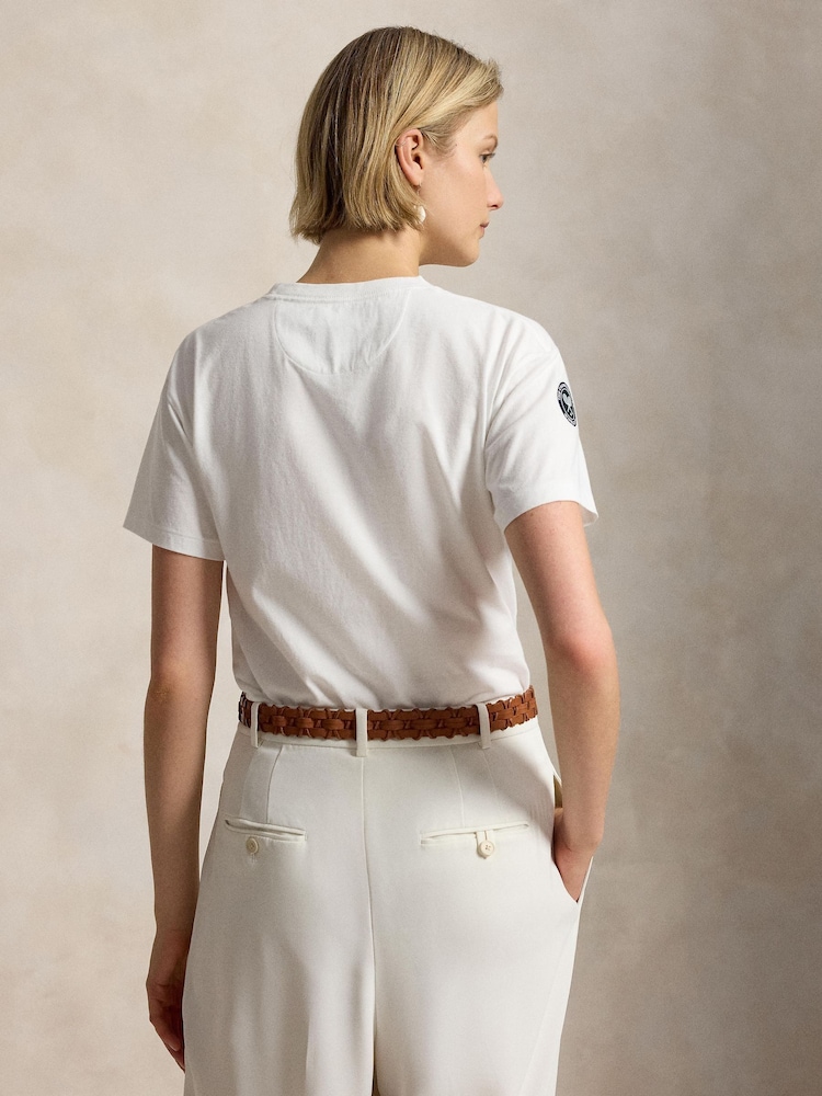 Polo Ralph Lauren White Knit T-Shirt - Image 2 of 3