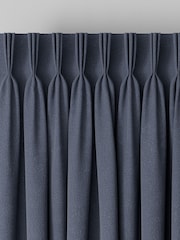 Blue Embossed Made to Measure Curtains - Image 3 of 9