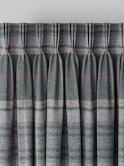 Grey Brushed Check Made to Measure Curtains - Image 3 of 9