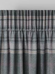 Grey Brushed Check Made to Measure Curtains - Image 4 of 9