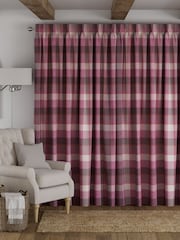 Pink Berry Check Made to Measure Curtains - Image 2 of 9