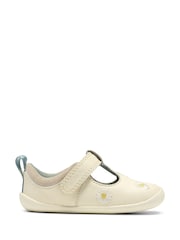Clarks Yellow First Walkers Flora T-Bar Shoes - Image 1 of 6