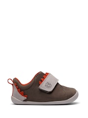 Clarks Grey First Walkers Roamer Rex Shoes - Image 1 of 5