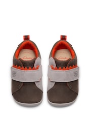 Clarks Grey First Walkers Roamer Rex Shoes - Image 4 of 5