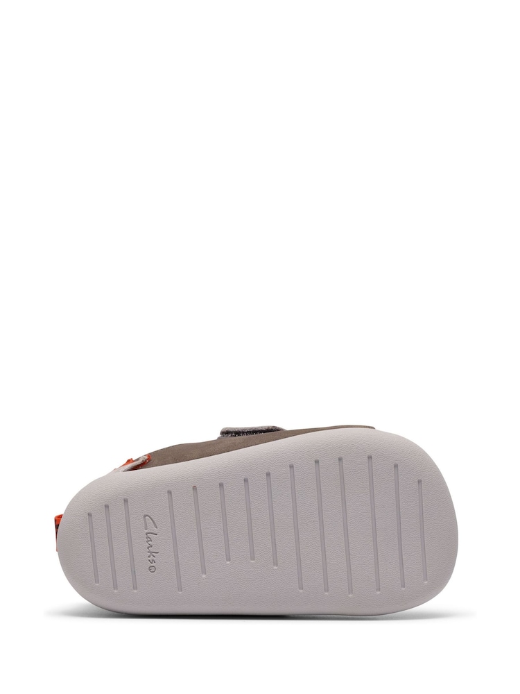 Clarks Grey First Walkers Roamer Rex Shoes - Image 5 of 5