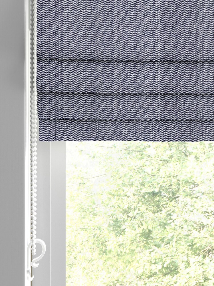 Blue Knit Made to Measure Roman Blind - Image 2 of 6 Blue Knit Made to Measure Roman Blind - Image 2 of 6