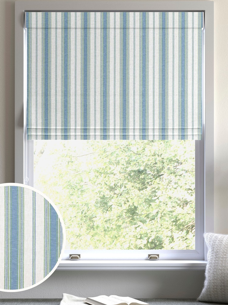 Blue Balthica Made to Measure Roman Blind - Image 1 of 6 Blue Balthica Made to Measure Roman Blind - Image 1 of 6