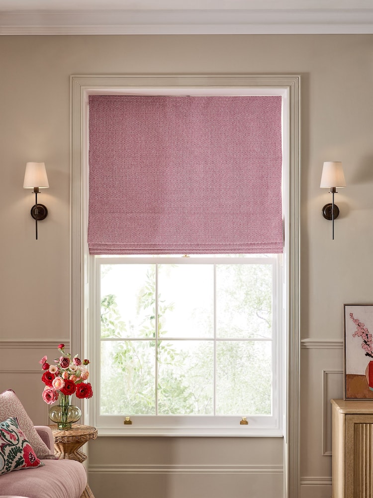 Pink Rhembo Made to Measure Roman Blind - Image 1 of 6 Pink Rhembo Made to Measure Roman Blind - Image 1 of 6