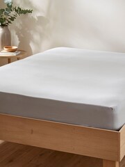 Martex Ice Blue Touch Of Linen Fitted Sheet - Image 1 of 6