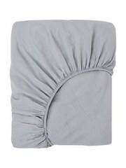 Martex Ice Blue Touch Of Linen Fitted Sheet - Image 6 of 6