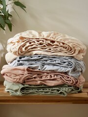 Martex Pistachio Green Touch Of Linen Fitted Sheet - Image 5 of 6