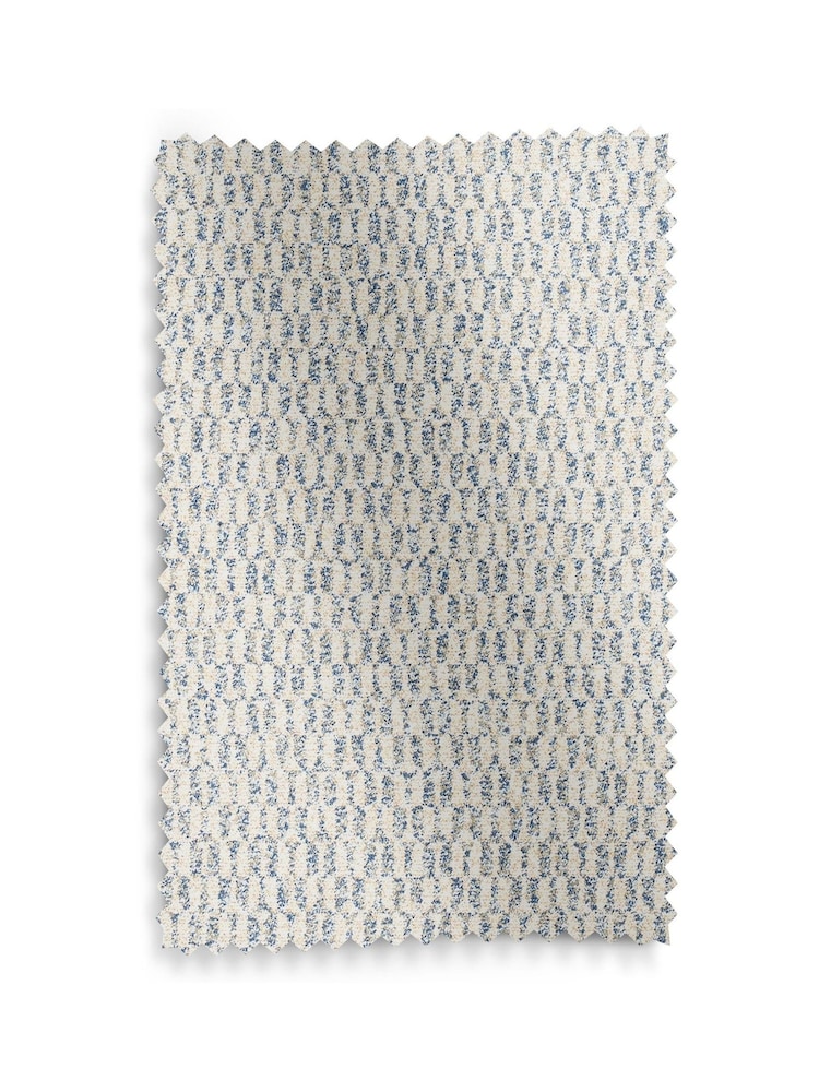 Blue Small Geo Made to Measure Curtains - Image 9 of 9 Blue Small Geo Made to Measure Curtains - Image 9 of 9