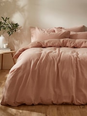 Martex Seashell Pink Touch Of Linen Duvet Cover Set - Image 1 of 6
