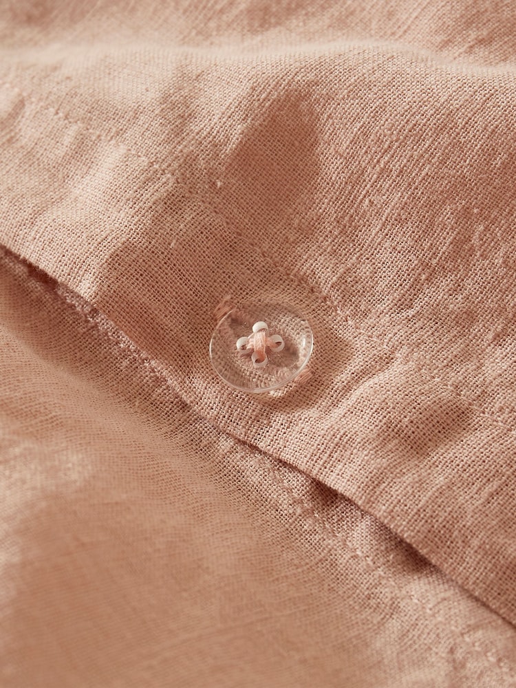 Martex Seashell Pink Touch Of Linen Duvet Cover Set - Image 2 of 6