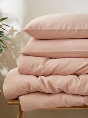 Martex Seashell Pink Touch Of Linen Duvet Cover Set - Image 4 of 6