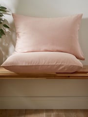 Martex Seashell Pink Touch Of Linen Pillowcases Pair - Image 1 of 8