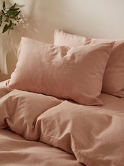 Martex Seashell Pink Touch Of Linen Pillowcases Pair - Image 2 of 8