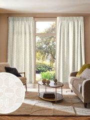 Natural Cosy Jacquard Made to Measure Curtains - Image 1 of 9