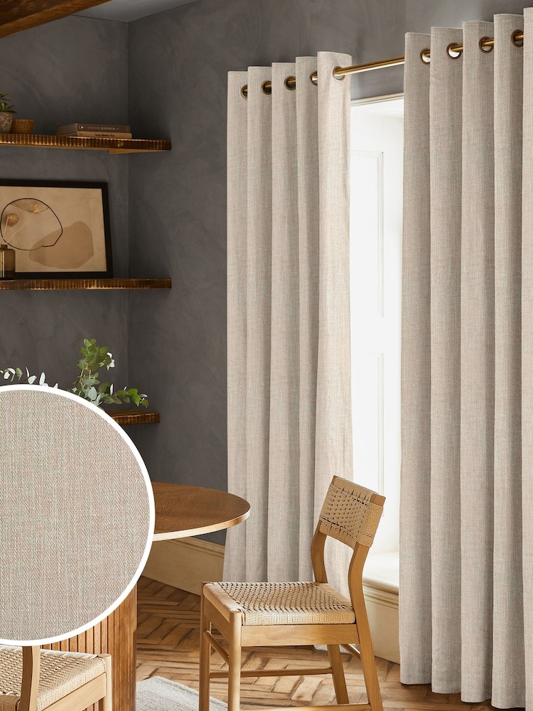 Natural Knit Made to Measure Curtains - Image 1 of 9