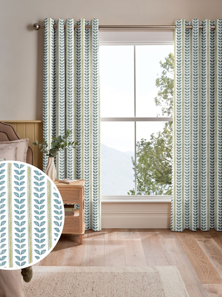 Blue Liber Made to Measure Curtains - Image 1 of 9