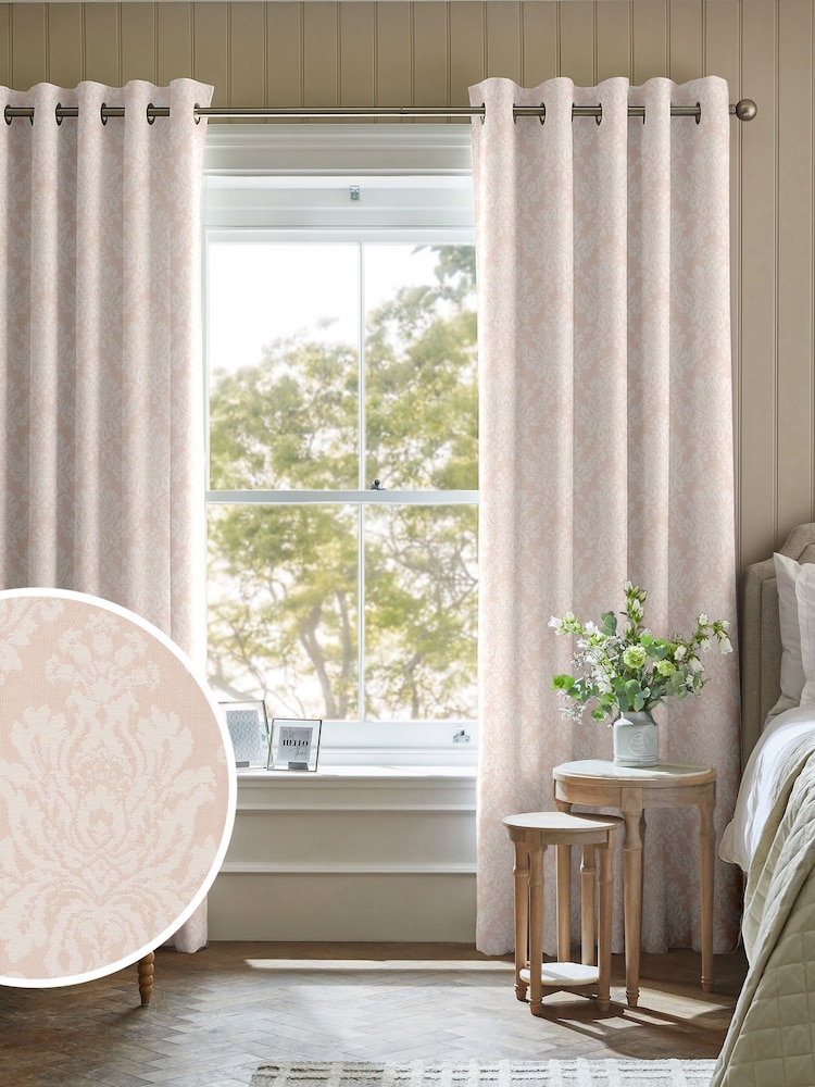 Pink Damask Made to Measure Curtains - Image 1 of 9 Pink Damask Made to Measure Curtains - Image 1 of 9
