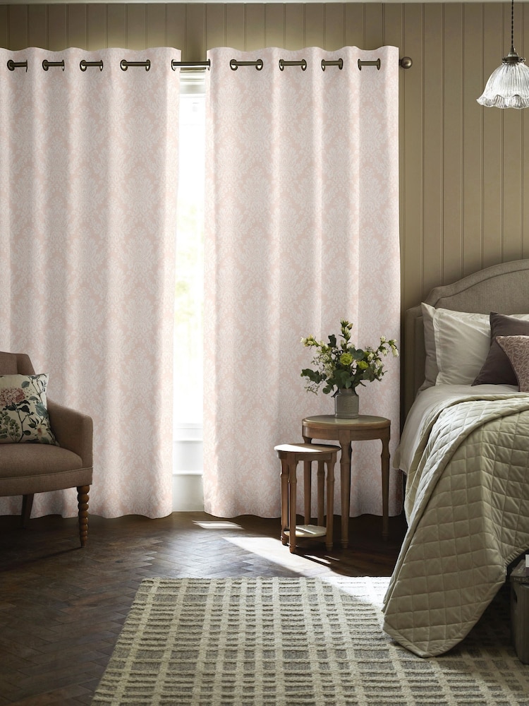 Pink Damask Made to Measure Curtains - Image 2 of 9 Pink Damask Made to Measure Curtains - Image 2 of 9