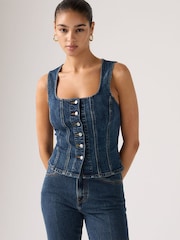 Levi's® Blue Sculpted Denim Top - Image 1 of 4