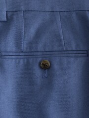 modra - Relaxed Fit Linen Blend Suit Trousers - Slika 6 iz 8
