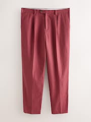 rdeča - Relaxed Fit Linen Blend Suit Trousers - Slika 5 iz 9
