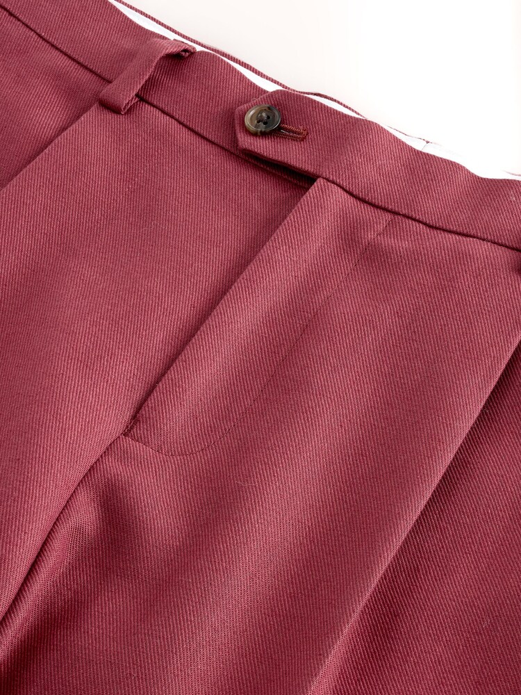 rdeča - Relaxed Fit Linen Blend Suit Trousers - Slika 9 iz 9