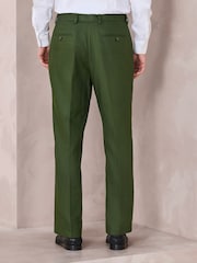 zelena - Relaxed Fit Linen Blend Suit Trousers - Slika 3 iz 8