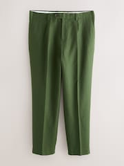 zelena - Relaxed Fit Linen Blend Suit Trousers - Slika 4 iz 8